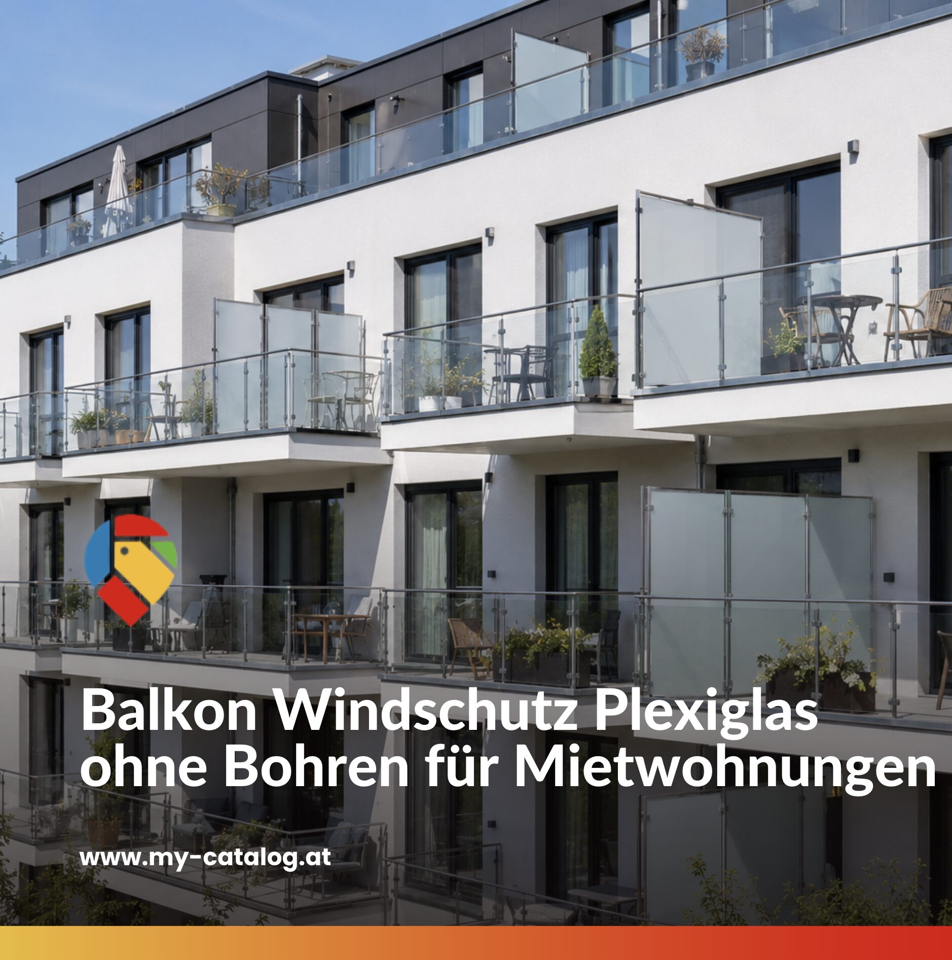 Balkon Windschutz Plexiglas ohne Bohren für Mietwohnungen